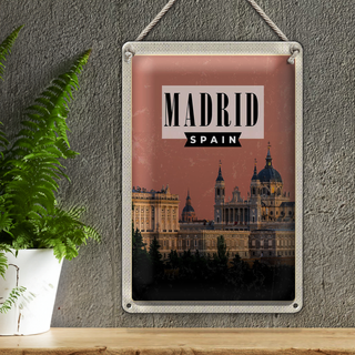 Blechschild Reise 20x30cm Madrid Catedral de la Almudena