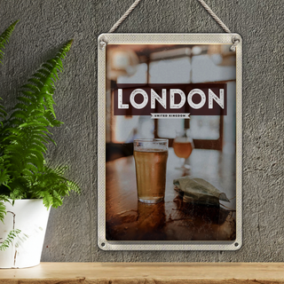 Blechschild Reise 20x30cm London UK Kingdom Corona