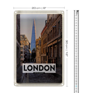 Blechschild Reise 20x30cm London UK Innenstadt Reiseziel Trip