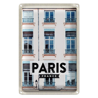 Blechschild Reise 20x30cm Paris Frankreich Architektur Stadt