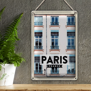 Blechschild Reise 20x30cm Paris Frankreich Architektur Stadt