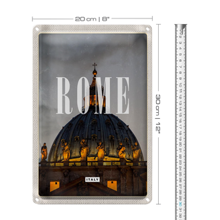 Blechschild Reise 20x30cm Rom Italien St. Peter's Basilica