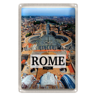 Blechschild Reise 20x30cm Rom Italien Petersplatz Vatikan