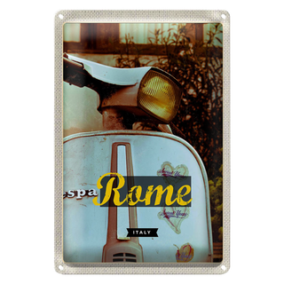 Blechschild Reise 20x30cm Rom Italien Reise Motor Panorama