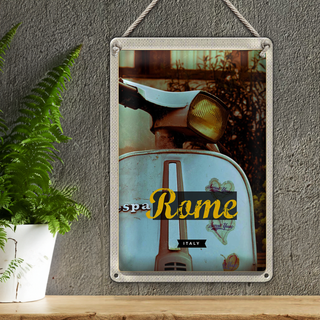 Blechschild Reise 20x30cm Rom Italien Reise Motor Panorama