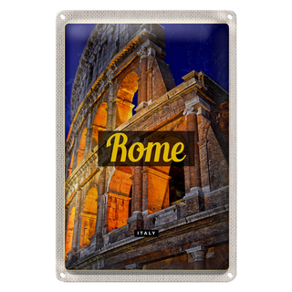Blechschild Reise 20x30cm Rom Italien Colosseum Antik