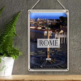 Blechschild Reise 20x30cm Rom Italien Petersplatz Urlaub