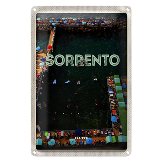 Blechschild Reise 20x30cm Sorrento Italien Meer Urlaub Reise