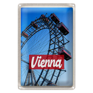 Blechschild Reise 20x30cm Wien Österreich Prater Urlaub Reise