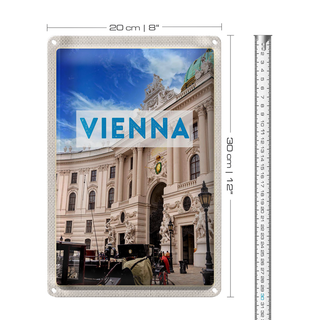 Blechschild Reise 20x30cm Wien Österreich Architektur Reise