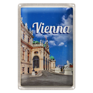 Blechschild Reise 20x30cm Wien Österreich Skulptur Mittelalter