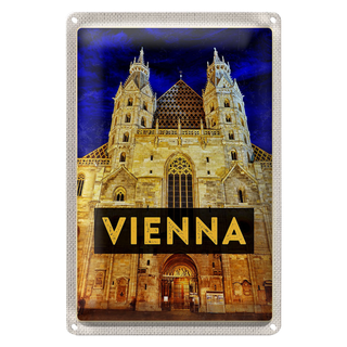 Blechschild Reise 20x30cm Wien Österreich Stephansdom