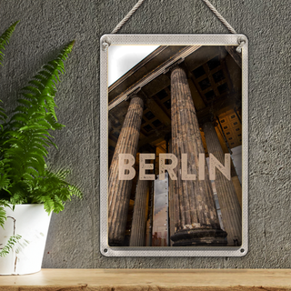Blechschild Reise 20x30cm Berlin DE Brandenburger Tor