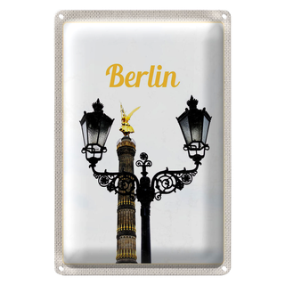 Blechschild Reise 20x30cm Berlin Deutschland Siegessäule Reise