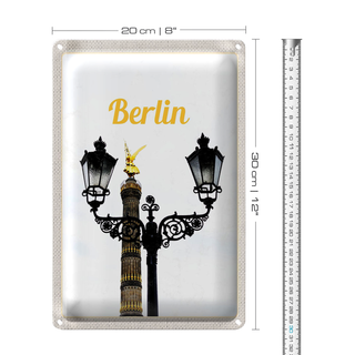 Blechschild Reise 20x30cm Berlin Deutschland Siegessäule Reise