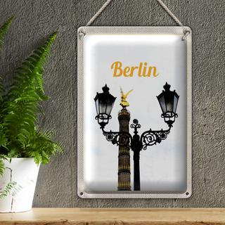 Blechschild Reise 20x30cm Berlin Deutschland Siegessäule Reise