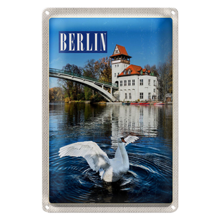 Blechschild Reise 20x30cm Berlin Deutschland Spree Fluss