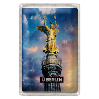Blechschild Reise 20x30cm Berlin DE Alexanderplatz Siegessäule