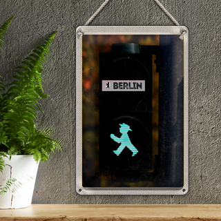 Blechschild Reise 20x30cm Berlin Deutschland Ampel Reise