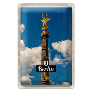Blechschild Reise 20x30cm Berlin DE Reiseziel Siegessäule