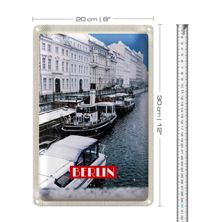 Blechschild Reise 20x30cm Berlin Deutschland BRD Bild