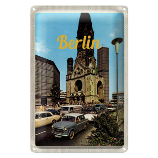 Blechschild Reise 20x30cm Berlin Deutschland Antik Gemälde Reise