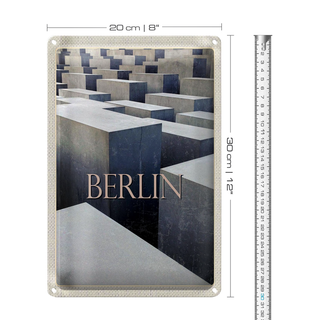 Blechschild Reise 20x30cm Berlin Deutschland Antik Reise Trip