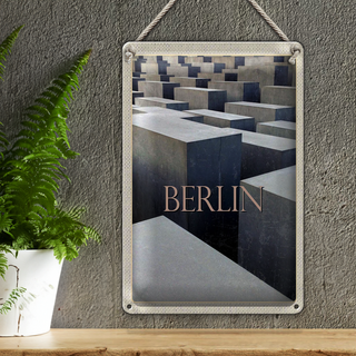 Blechschild Reise 20x30cm Berlin Deutschland Antik Reise Trip