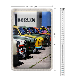 Blechschild Reise 20x30cm Berlin Deutschland Oldtimer
