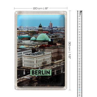 Blechschild Reise 20x30cm Berlin Deutschland Aussicht Berlin