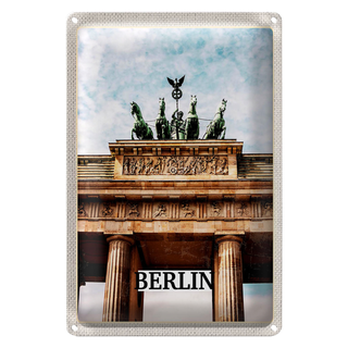 Blechschild Reise 20x30cm Berlin Deutschland Brandenburger Tor