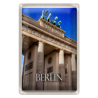 Blechschild Reise 20x30cm Berlin Deutschland Brandenburger Trip