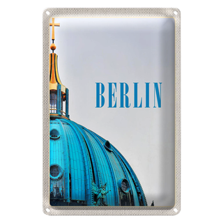 Blechschild Reise 20x30cm Berlin Deutschland Kirche