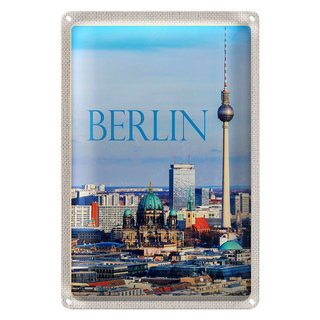 Blechschild Reise 20x30cm Berlin Deutschland Aussicht Stadt