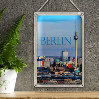 Blechschild Reise 20x30cm Berlin Deutschland Aussicht Stadt