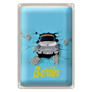Blechschild Reise 20x30cm Berlin Deutschland Hauptstadt alt