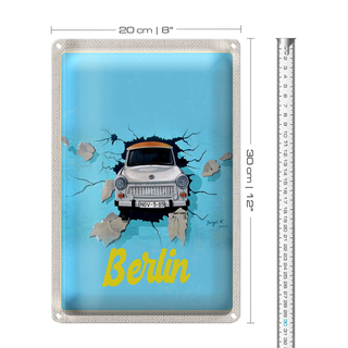 Blechschild Reise 20x30cm Berlin Deutschland Hauptstadt alt