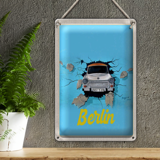Blechschild Reise 20x30cm Berlin Deutschland Hauptstadt alt