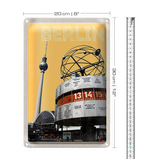 Blechschild Reise 20x30cm Berlin Deutschland Stadtmitte Platz