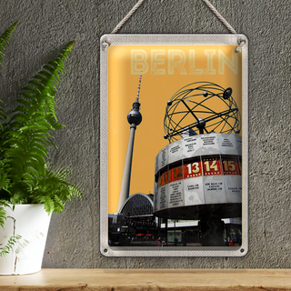 Blechschild Reise 20x30cm Berlin Deutschland Stadtmitte Platz
