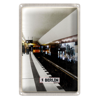 Blechschild Reise 20x30cm Berlin Deutschland U-Bahn