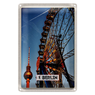 Blechschild Reise 20x30cm Berlin Deutschland Kirmes