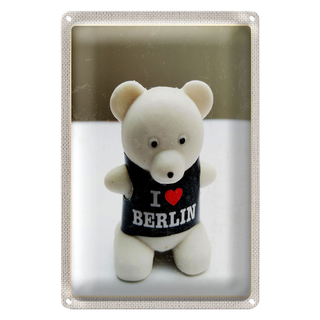Blechschild Reise 20x30cm Berlin Deutschland Eisbär Knut