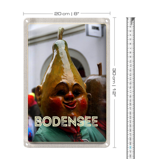 Blechschild Reise 20x30cm Bodensee Deutschland Gemälde