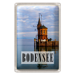 Blechschild Reise 20x30cm Bodensee Deutschland Haus See