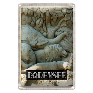 Blechschild Reise 20x30cm Bodensee Deutschland Tiere Statue