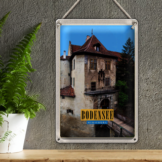 Blechschild Reise 20x30cm Bodensee Deutschland Meersburg