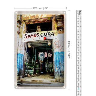 Blechschild Reise 20x30cm Cuba Karibik Somos Reise Urlaub