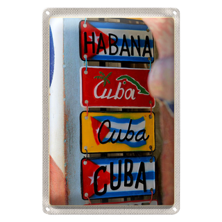 Blechschild Reise 20x30cm Cuba  Karibik Habana Reiseziel