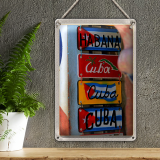 Blechschild Reise 20x30cm Cuba  Karibik Habana Reiseziel